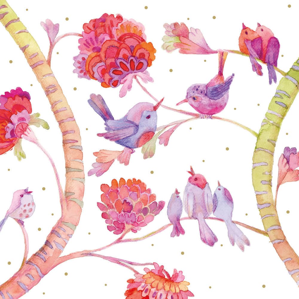 ppd Serviette Bird Pastel 33x33cm