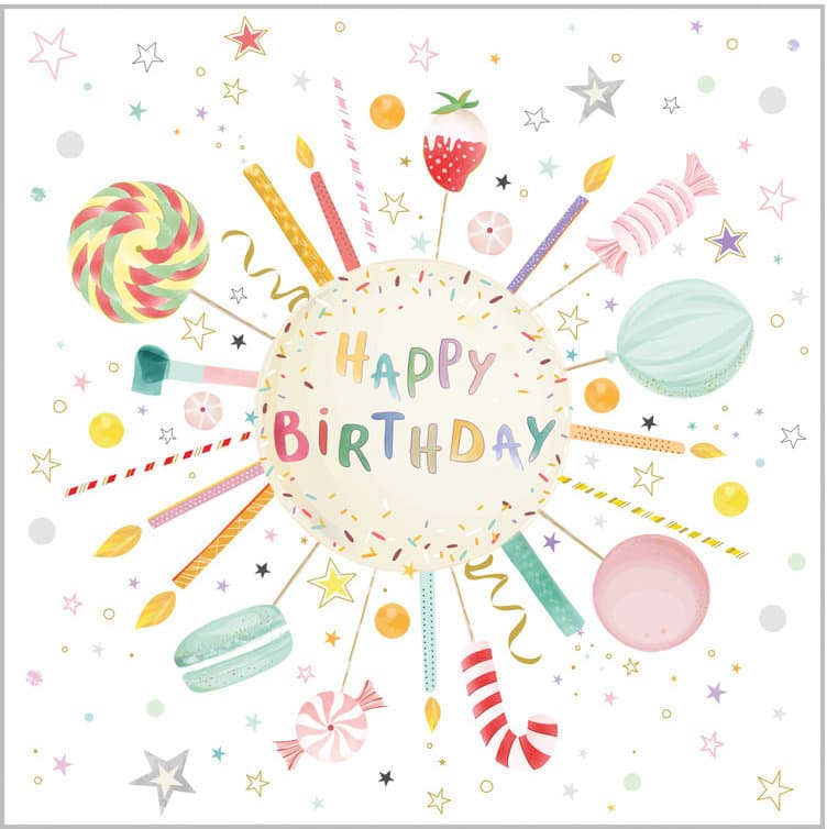 ppd Serviette Turnowsky B´day 25x25cm