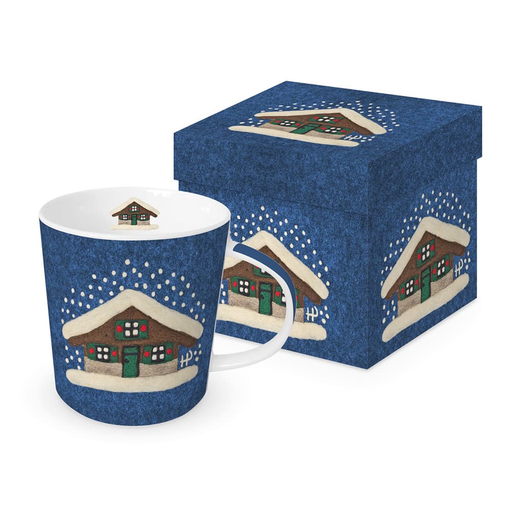 ppd Hütte im Schnee Trend Becher Geschenkpackung
