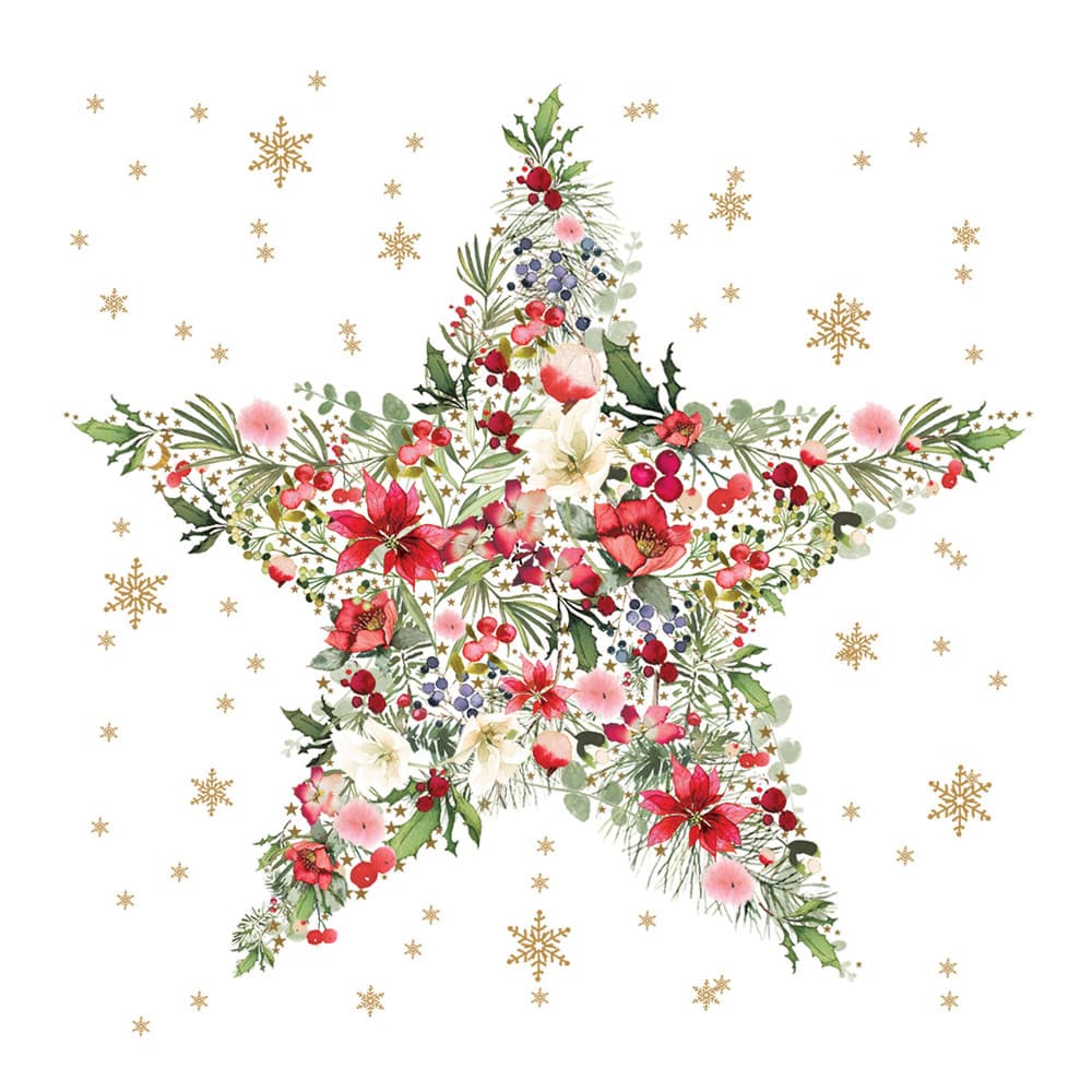 ppd Serviette Beautiful Christmas Star 33x33cm