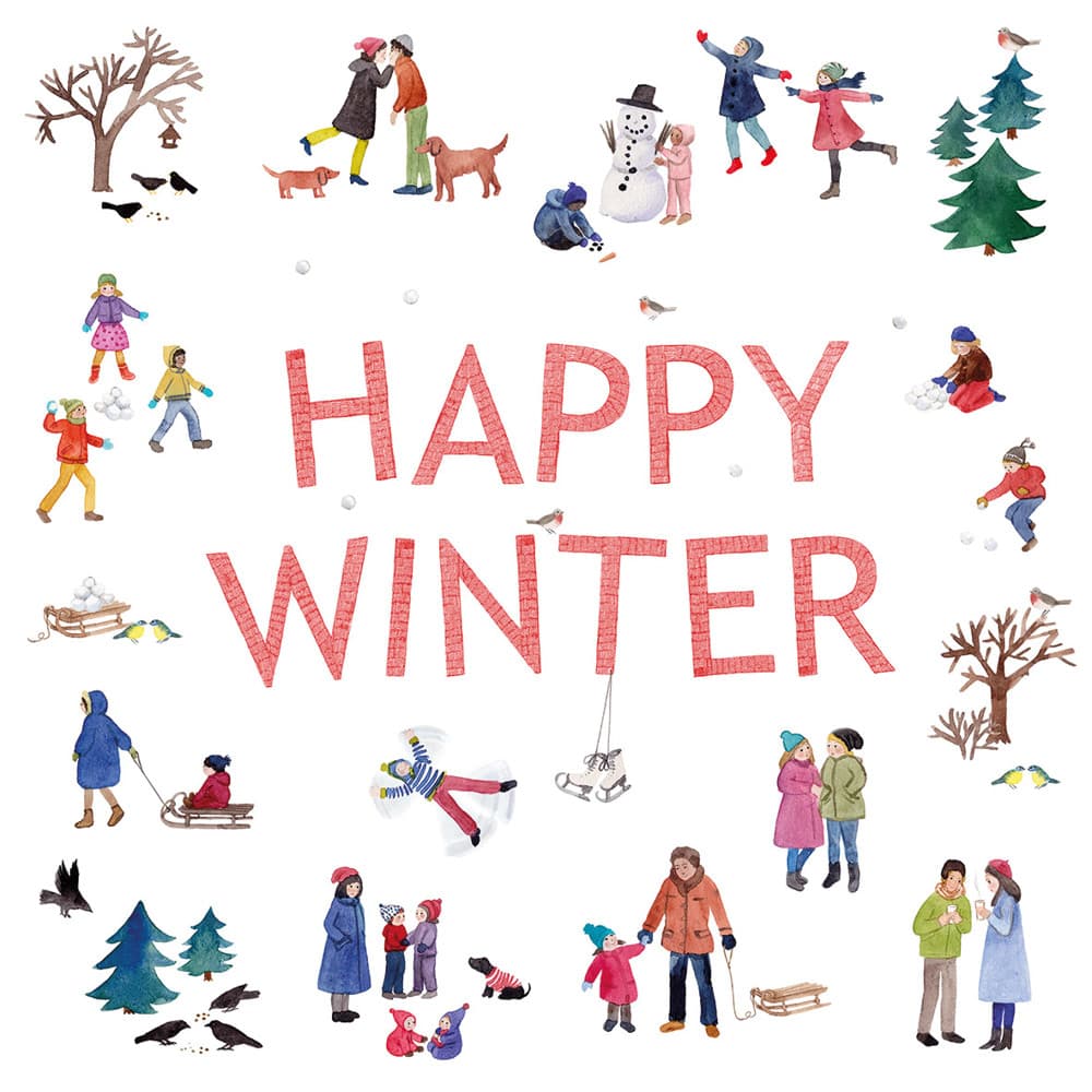 ppd Serviette Happy Winter 33x33cm