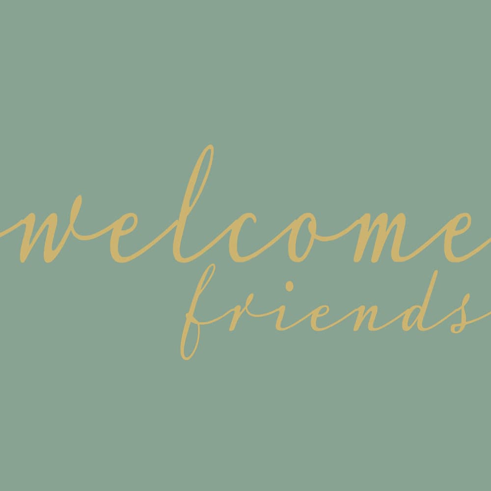 ppd Serviette Welcome Friends Eucalyptus 33x33cm