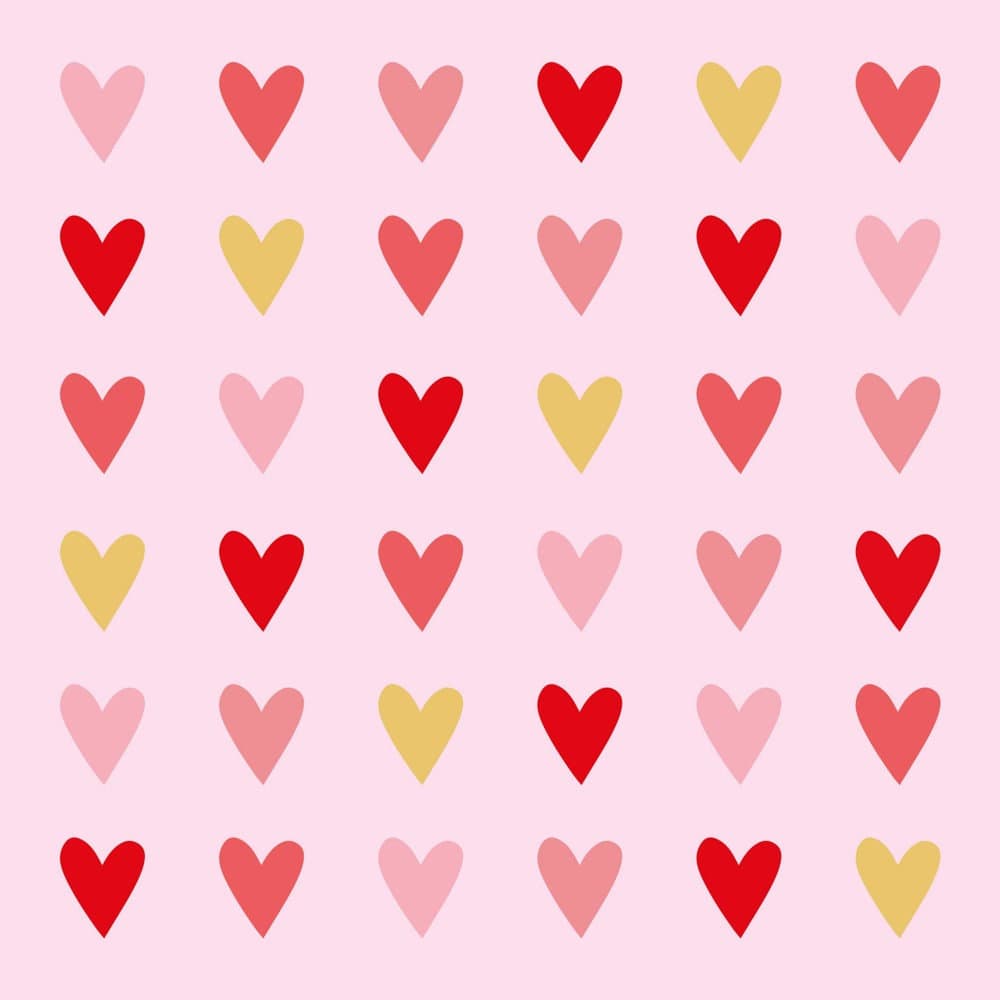 ppd Serviette Heart Infusion rose 33x33cm