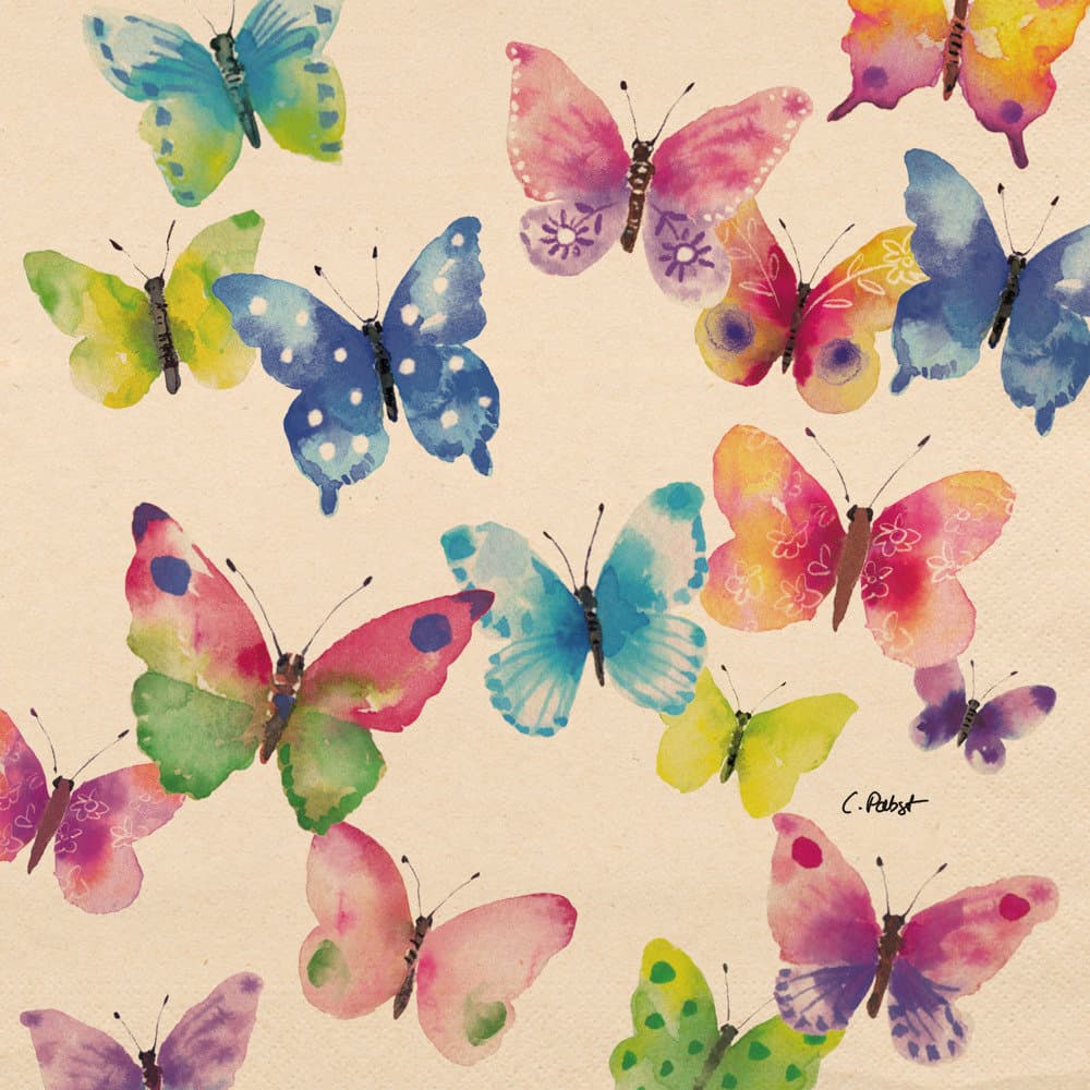 ppd Serviette Butterfly Phantasy 33x33cm