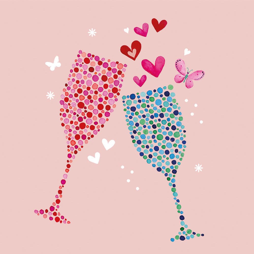 Bella Casa  Serviette Cheers to us 33x33cm