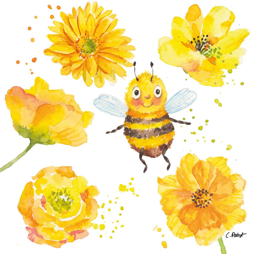 ppd Serviette Hey Bee 33x33cm