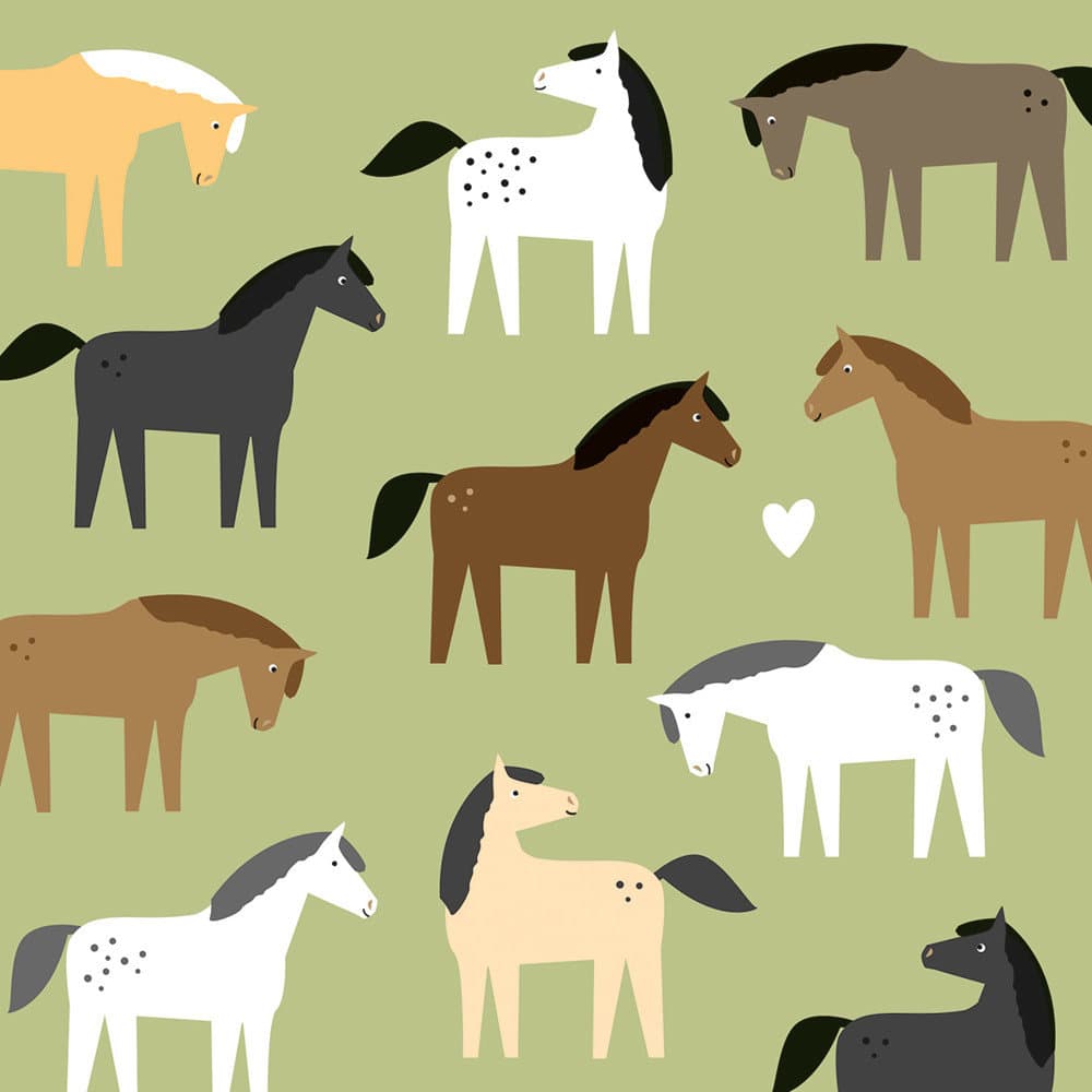 ppd Serviette Pferde 33x33cm