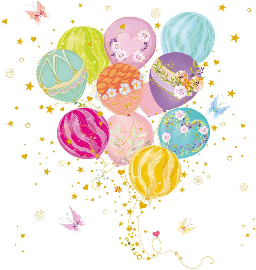 ppd Serviette Balloons 33x33cm