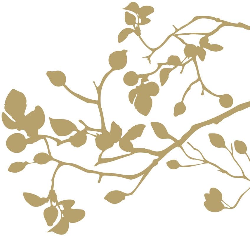Bella Casa Servietten Pure Branch Gold 33x33cm