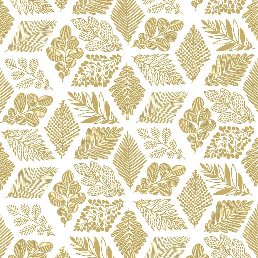 Bella Casa Servietten Pure Leaves Gold 33x33cm