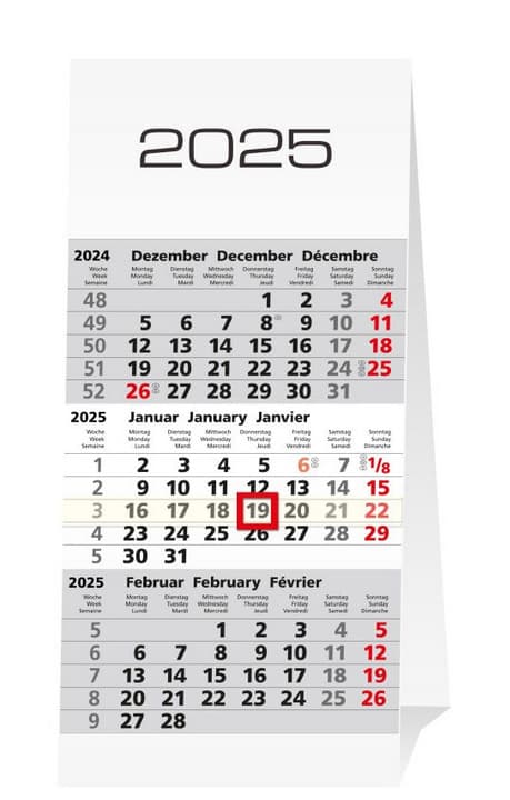 GÜSS 3-Monatstischaufstellkalender