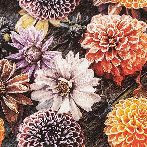 Home-Fashion Serviette Frosted Dahlia 25x25cm