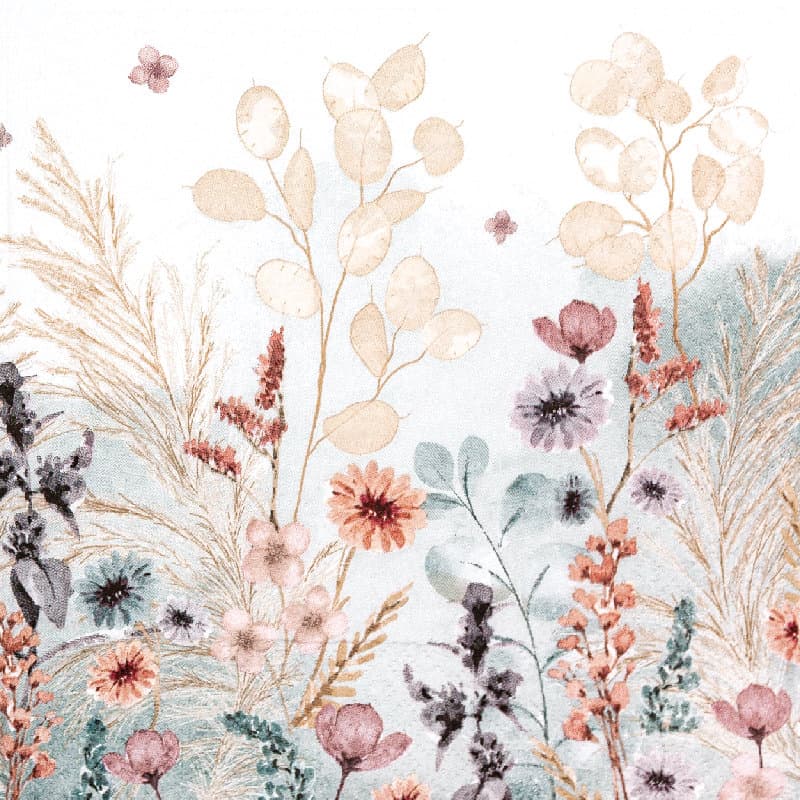 Home-Fashion Servietten Mellow Flowers 33x33cm