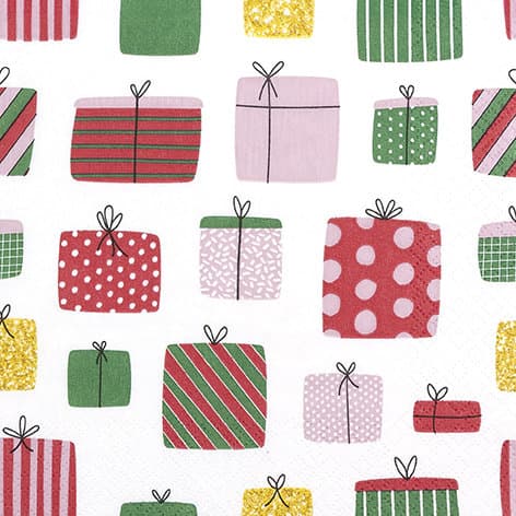 Home-Fashion Servietten Geschenke 25x25cm