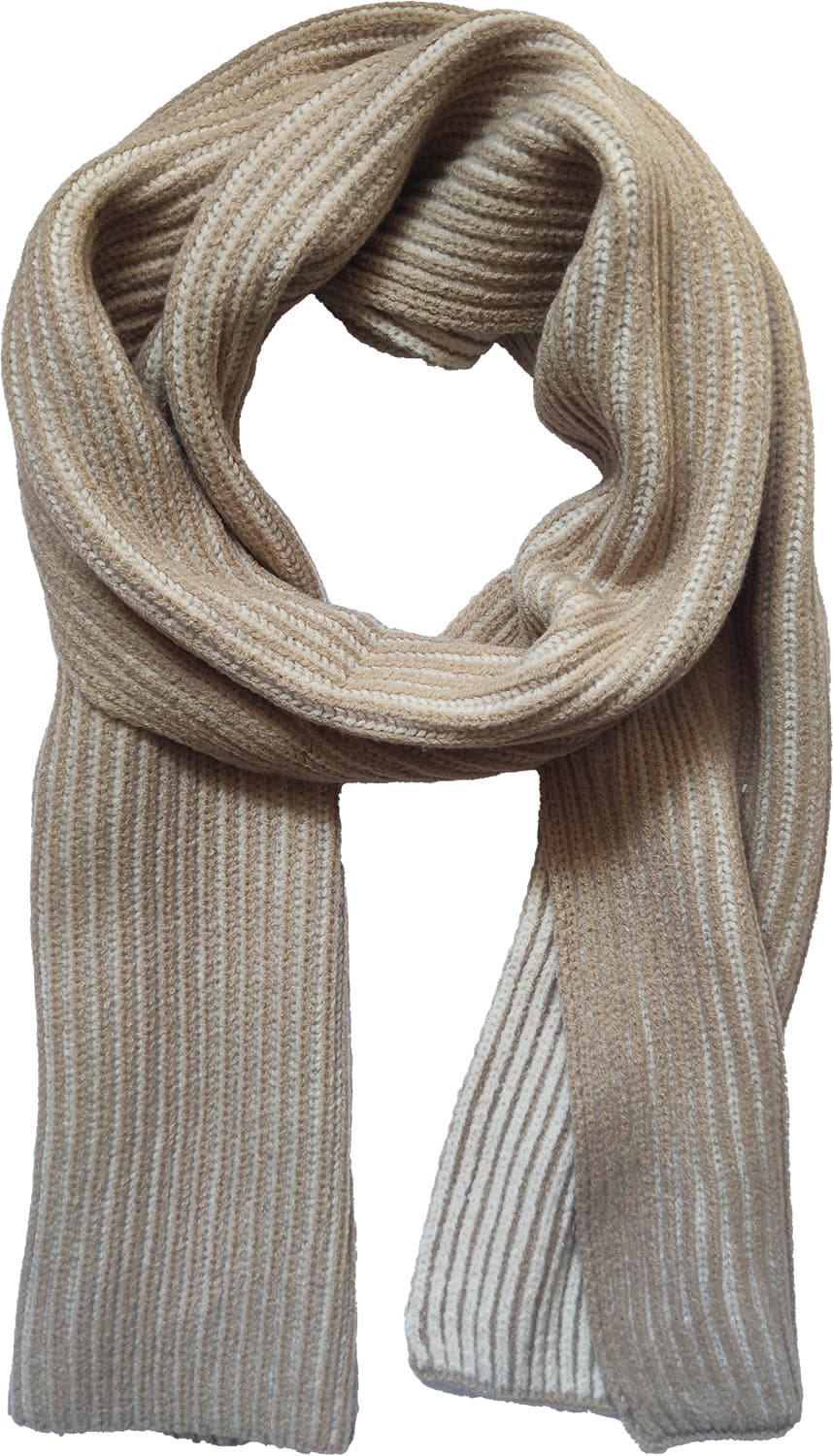 Rippenstrickschal Two Tone