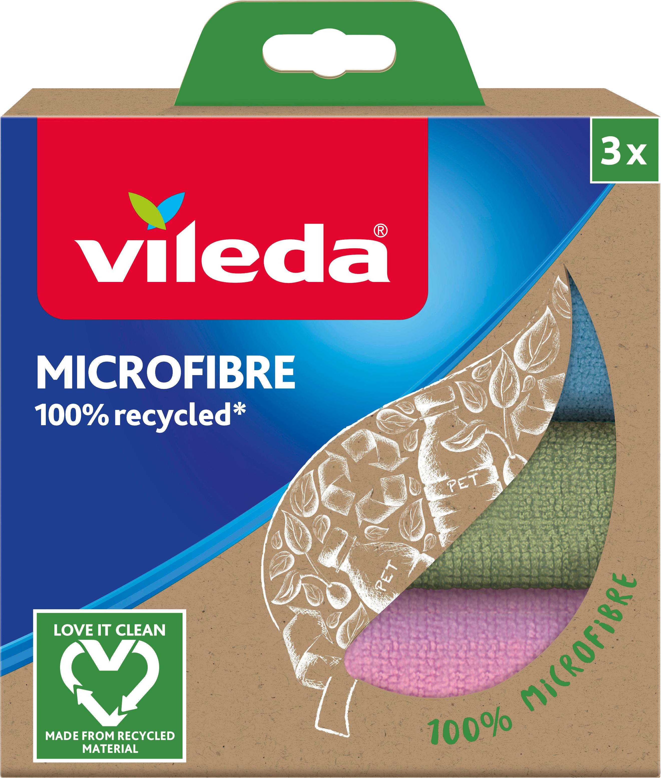 vileda Microfasertuch mit 100% recyceltem Material