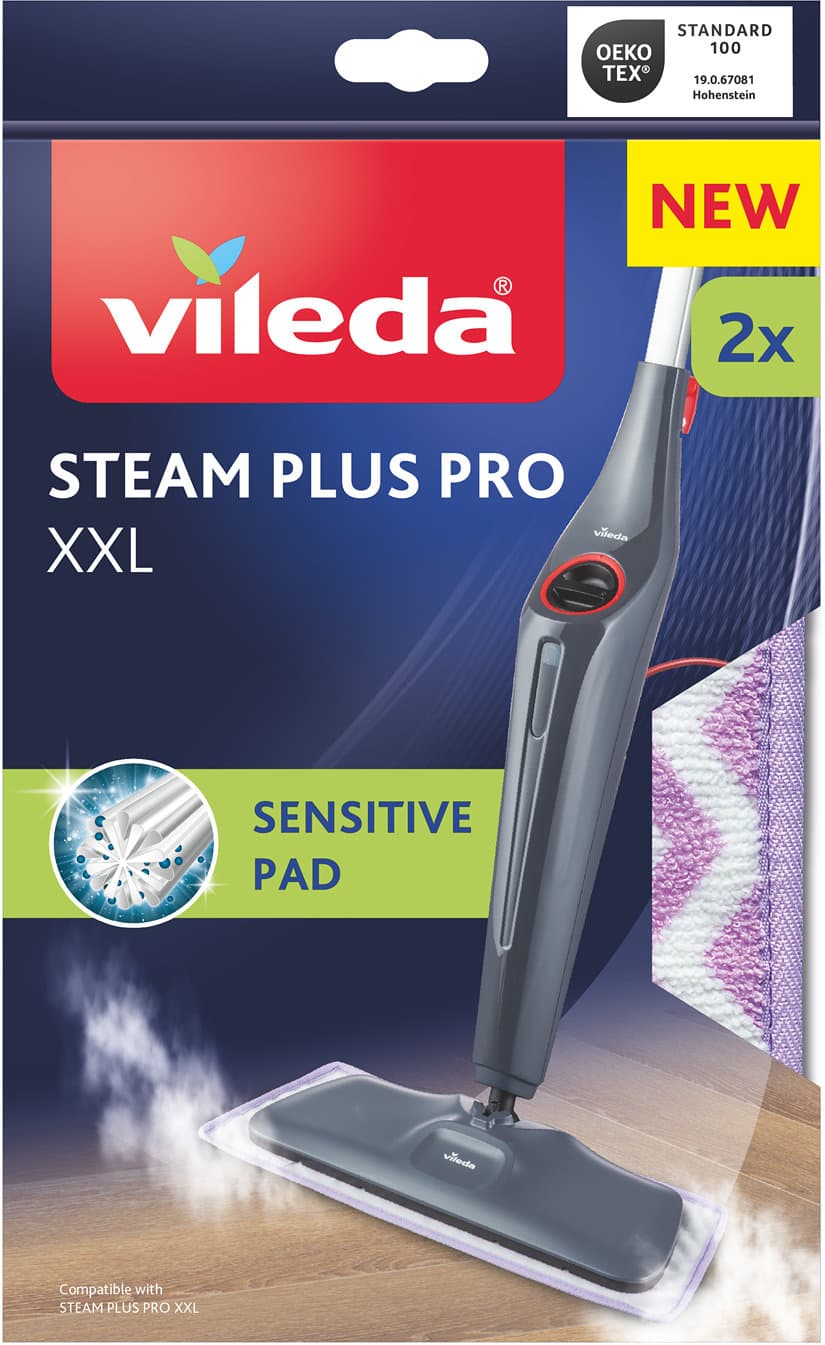 Vileda Steam Plus Pro XXL Sensitive Ersatzbezug 2er Pack