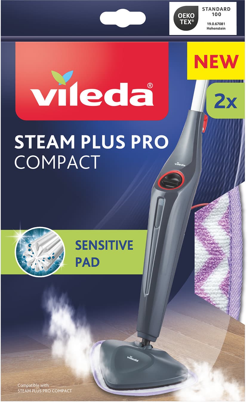 Vileda Steam Plus Pro Compact Sensitive Ersatzbezug 2er Pack