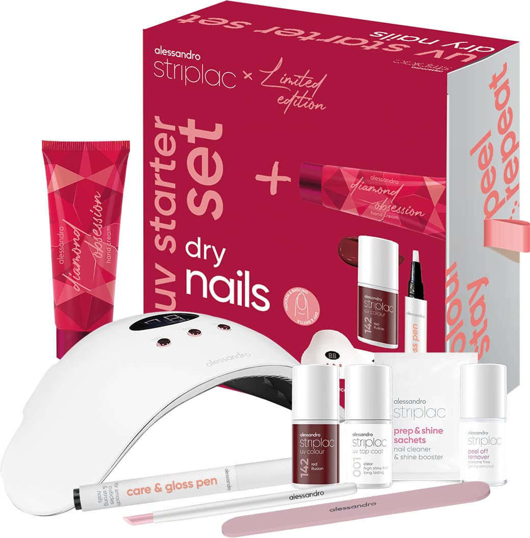 Striplac UV Starter Set dry nails Winter Edition Geschenkpackung