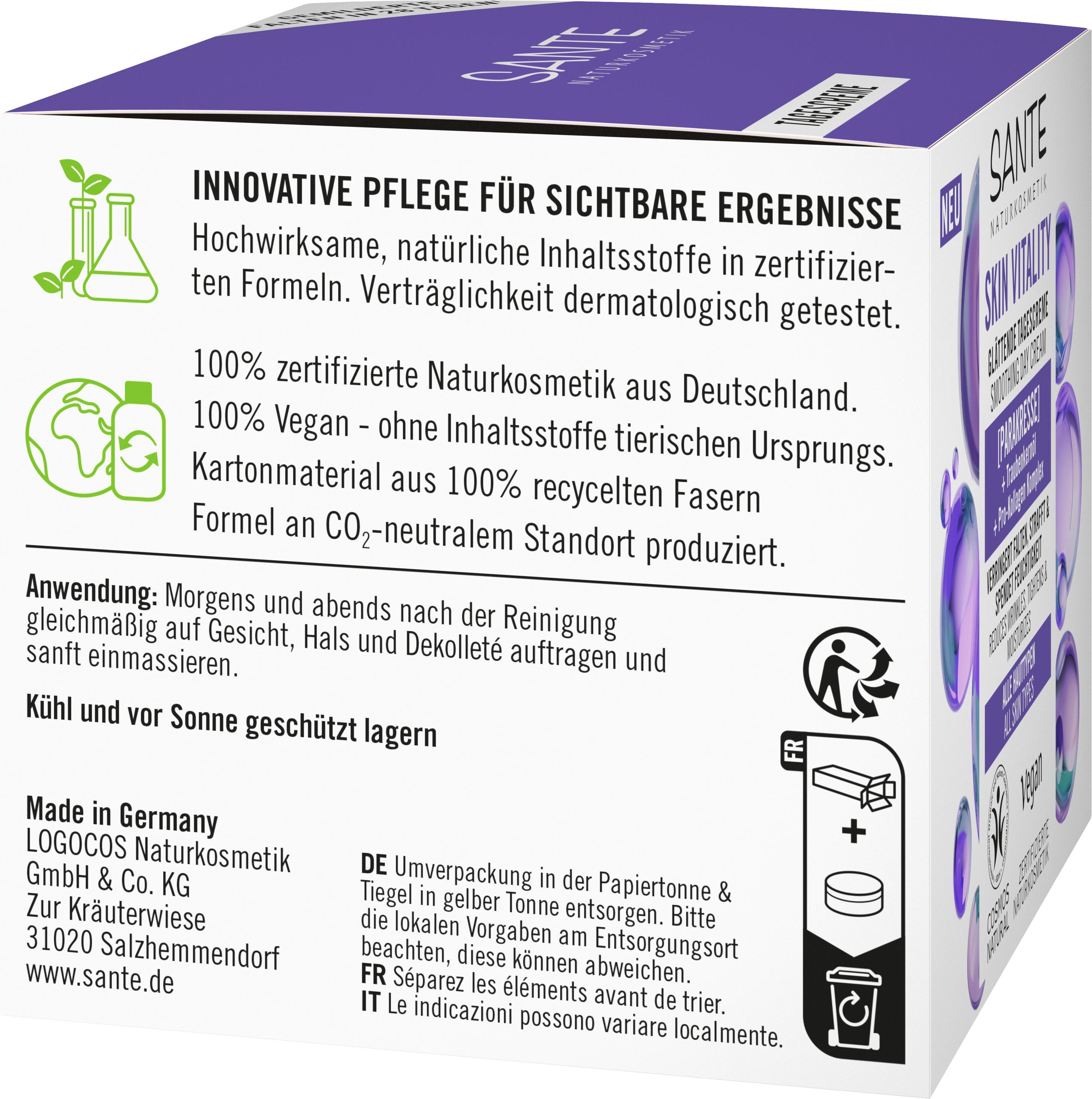 Produktbild SANTE SKIN VITALITY Glättende Tagescreme 3 von 3