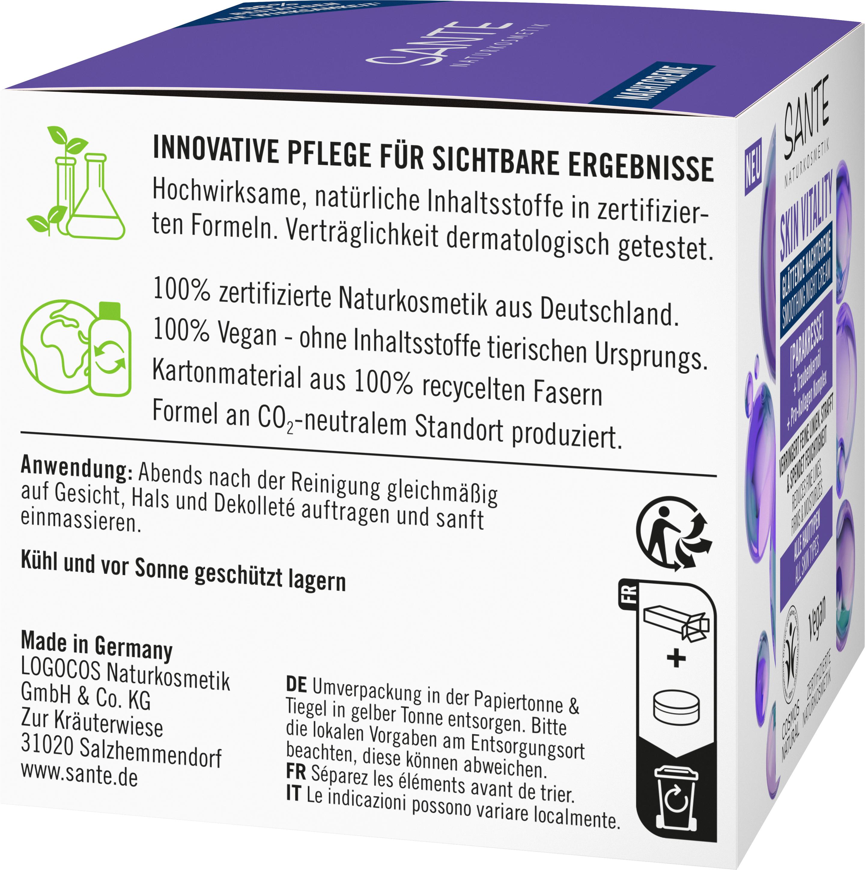 Produktbild SANTE SKIN VITALITY Glättende Nachtcreme 5 von 7
