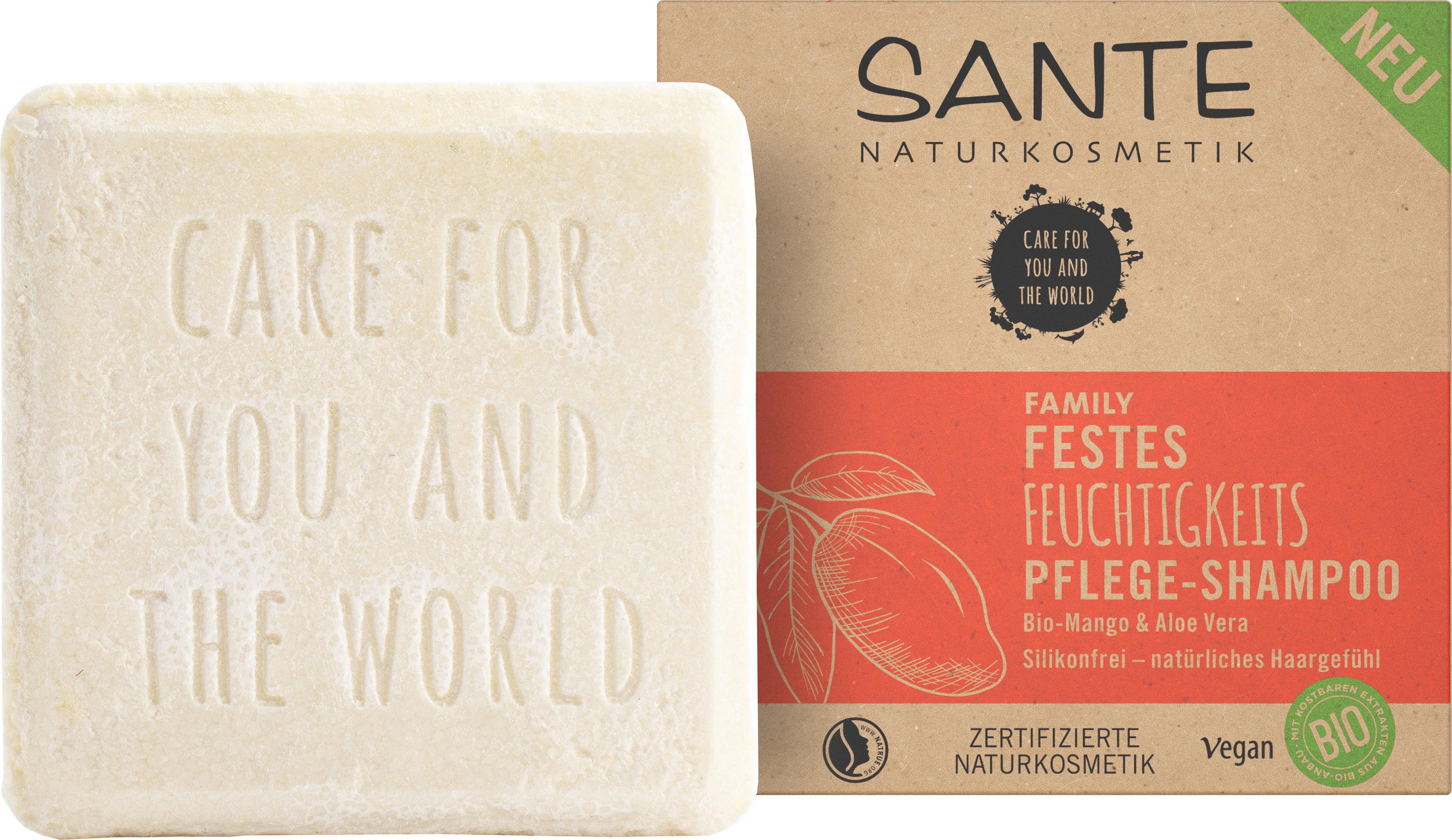 Produktbild SANTE FAMILY Festes Feuchtigkeits Pflege-Shampoo Bio-Mango&Aloe Vera 3 von 3