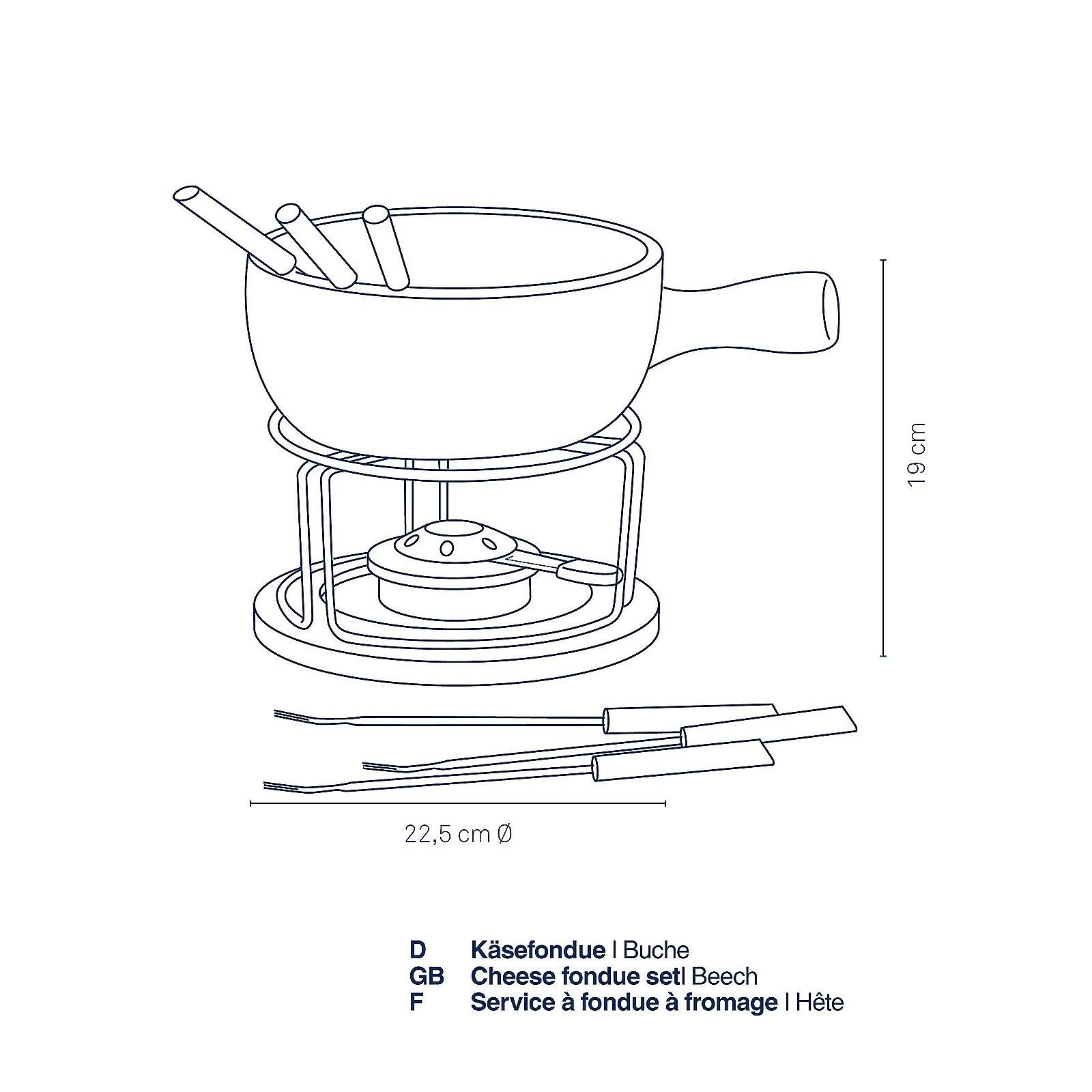 Produktbild kela Käsefondue-Set Natura 10-tlg. 8 von 8