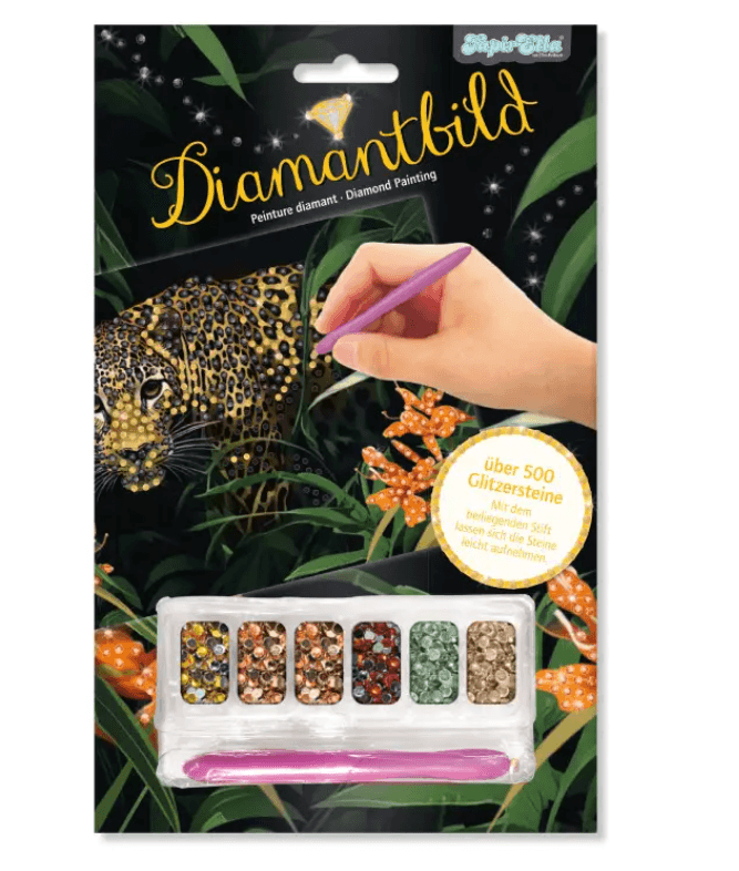 Lutz Mauder TapirElla Diamantbilder im Display, Leopard 
