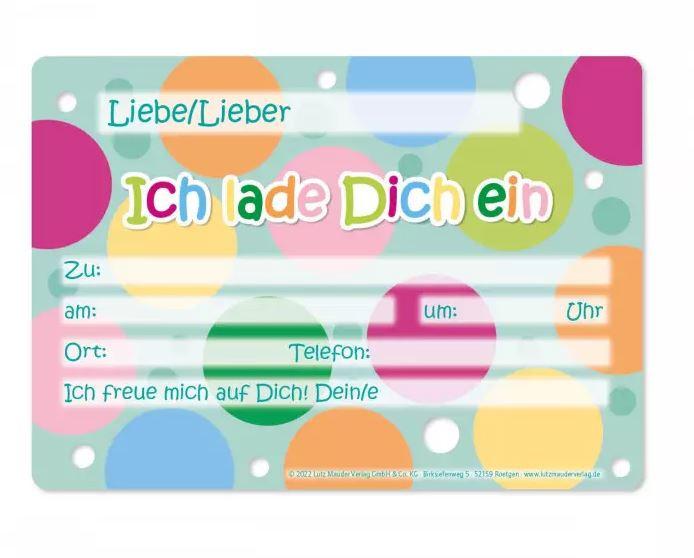 Produktbild Lutz Mauder TapirElla Stanzkarte Einladungs-Set, Punkte 3 von 3