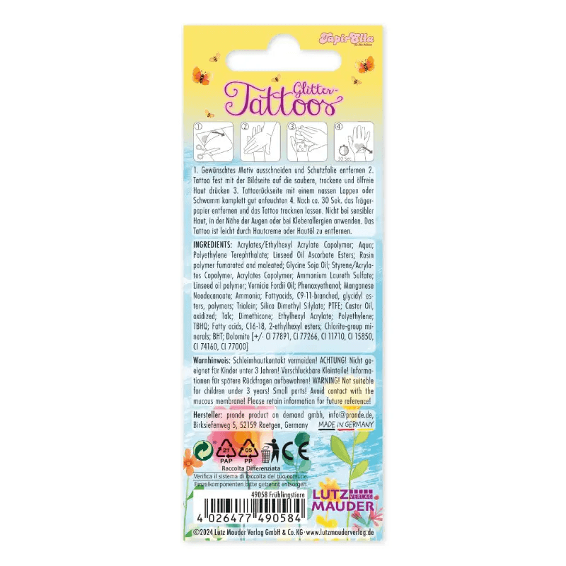 Produktbild Lutz Mauder TapirElla Glitter-Tattoo Frühlingstiere 2 von 2