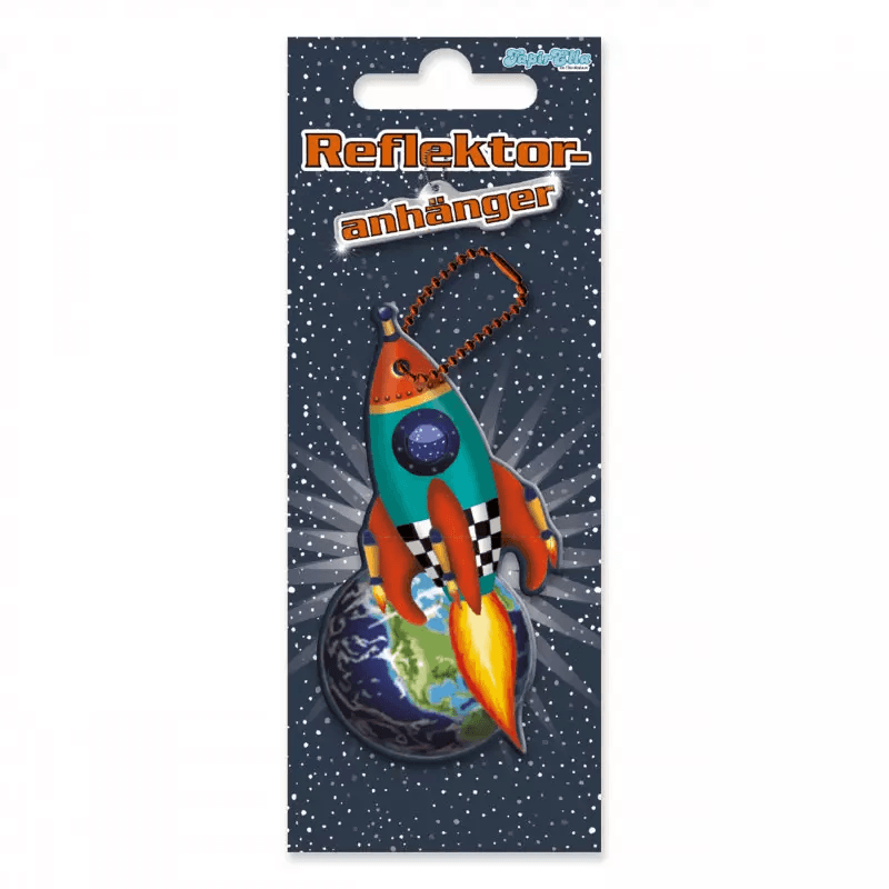 Lutz Mauder TapirElla Reflektoranhänger Rakete - Sicherheitsreflektor für Kinder, 5,5×14,5 cm,