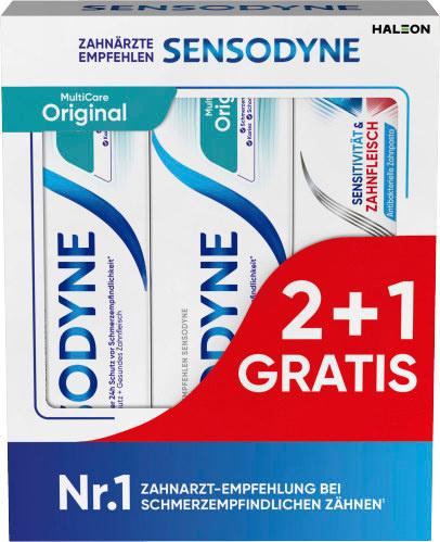 Sensodyne Zahncremes MultiCare Original + Sensitivität&Zahnfleisch