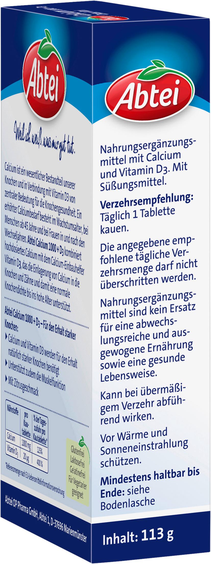 Produktbild ABTEI Osteo Vital Calcium 1000 + Vitamin D3 800 I.E. 4 von 4