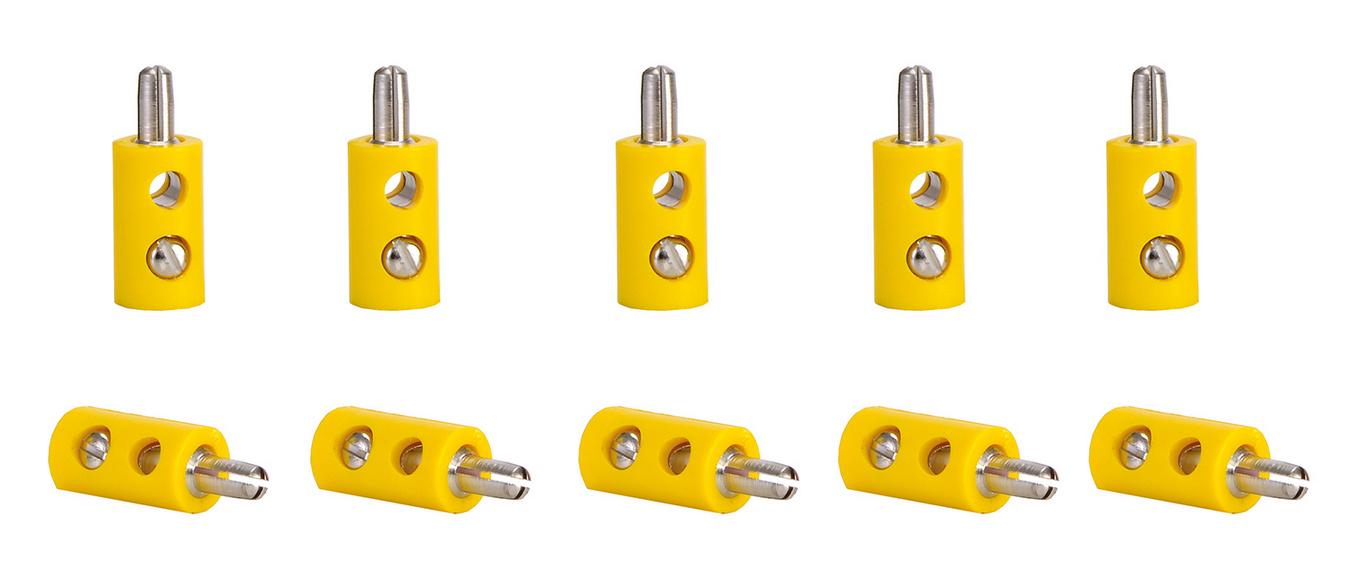 Viessmann 6870 - Querlochstecker gelb, 10 Stück
