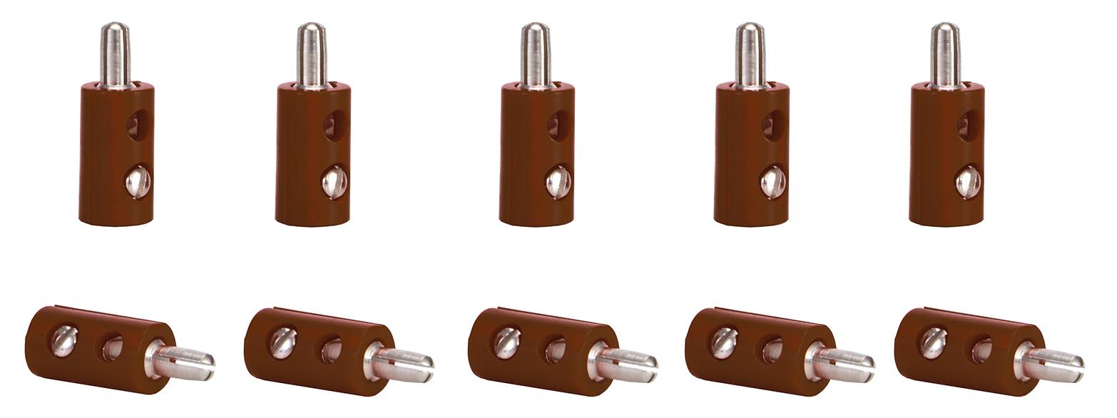 Viessmann 6873 - Querlochstecker braun, 10 Stück