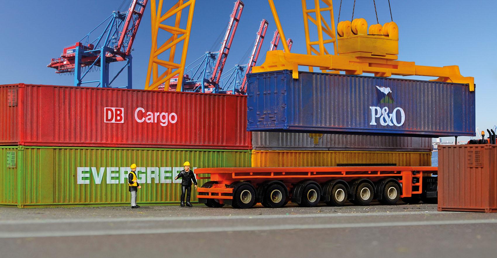 Produktbild kibri - H0 40-Fuß-Container, 6 Stück 3 von 4