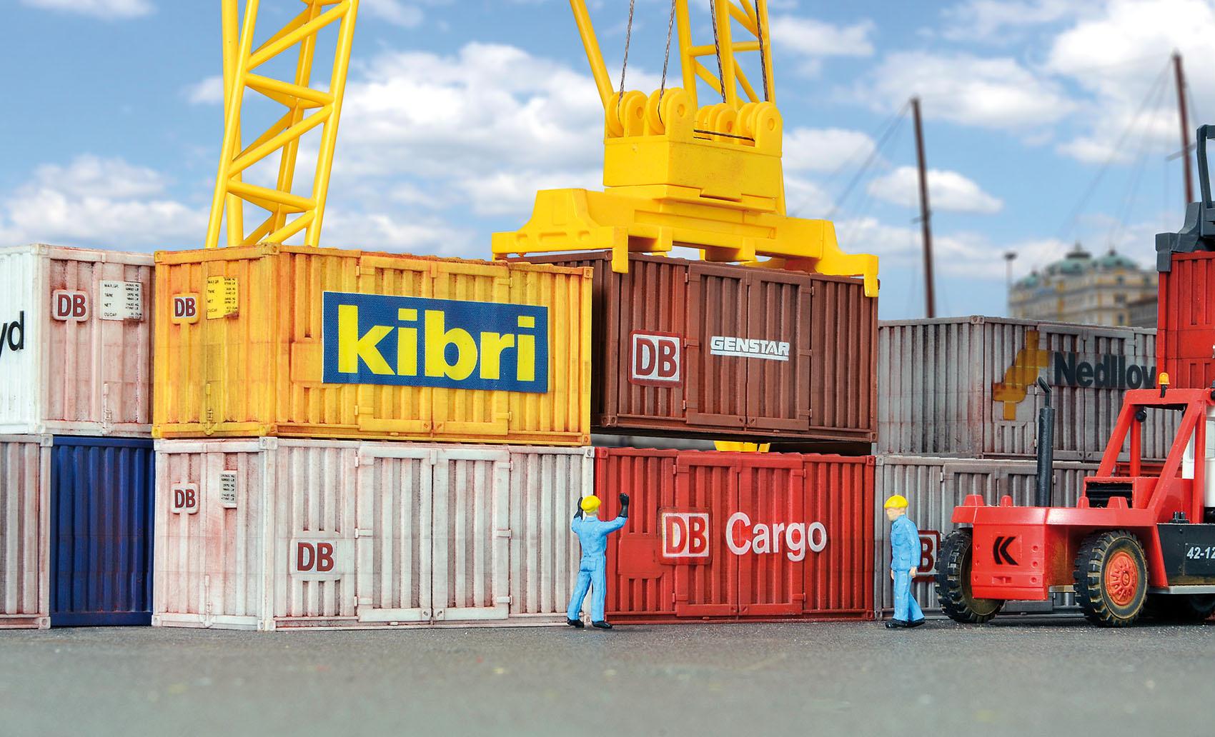 Produktbild kibri - H0 20-Fuß-Container, 6 Stück 2 von 2