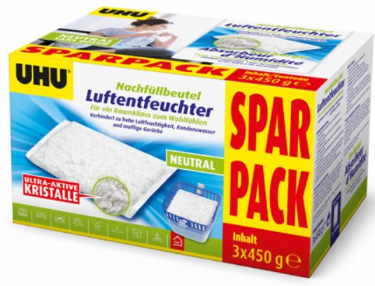UHU Luftentfeuchter Nachfüllbeutel Sparpack