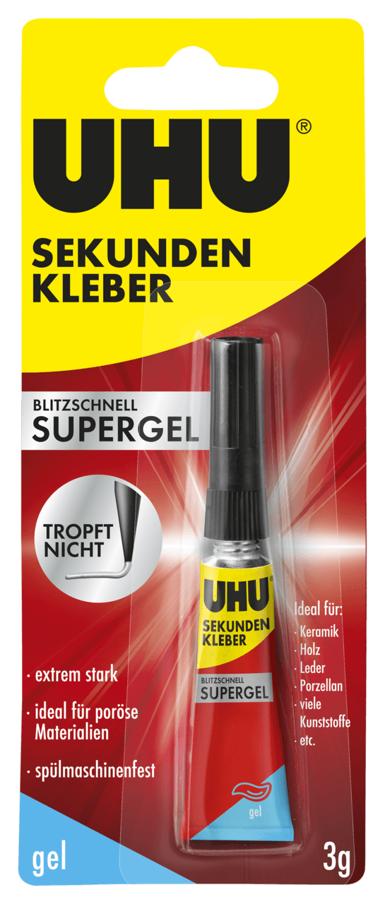 UHU Sekundenkleber blitzschnell SUPERGEL 3g