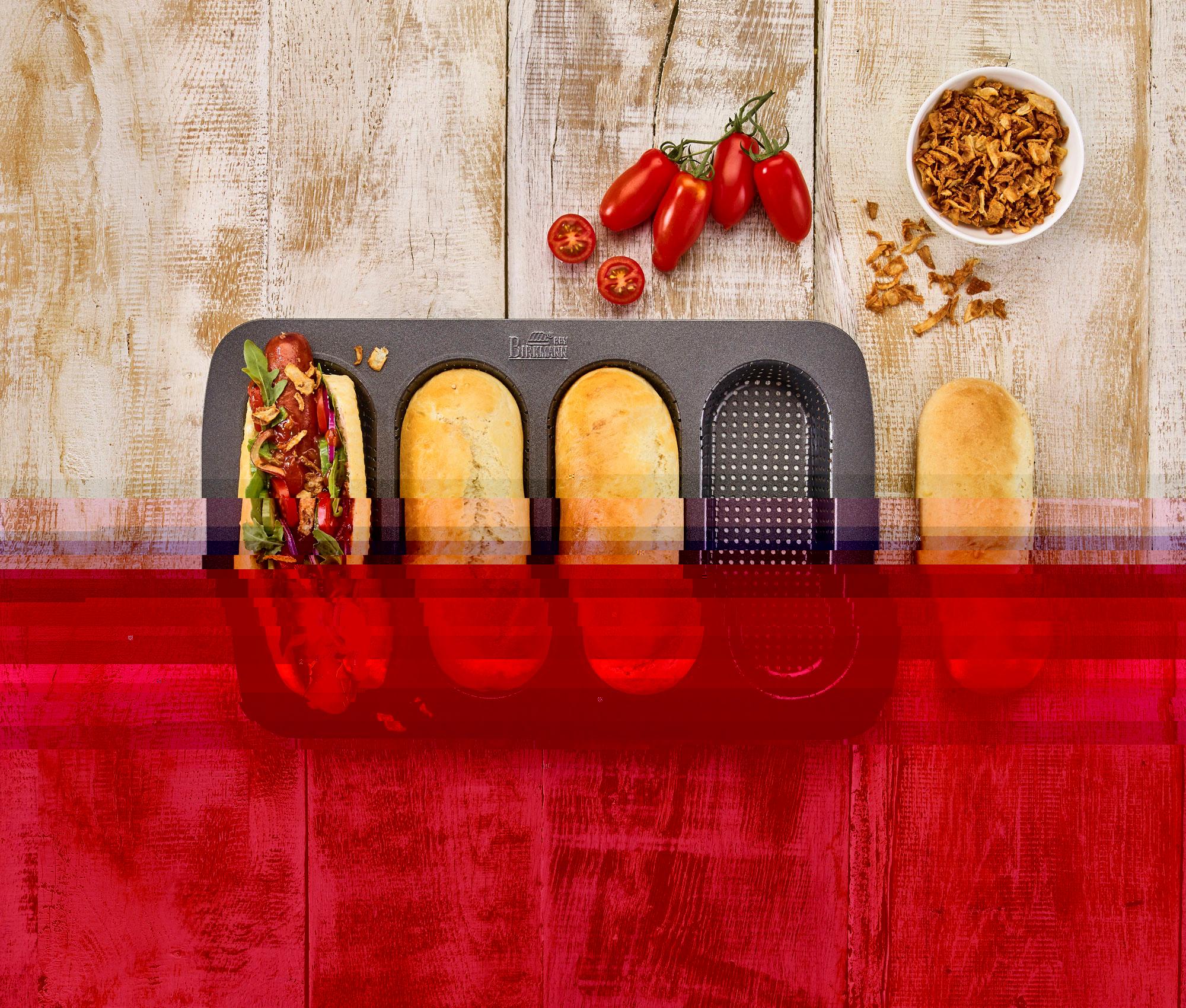 Produktbild RBV BIRKMANN Backform Hot Dog Brötchen LAIB&SEELE 4er 35x22,5cm 2 von 3