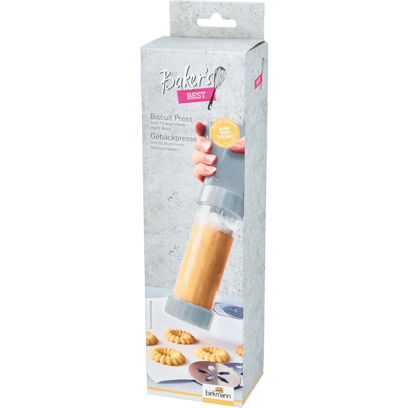RBV Birkmann Baker's Best Gebäckpresse mit 10 Motivscheiben