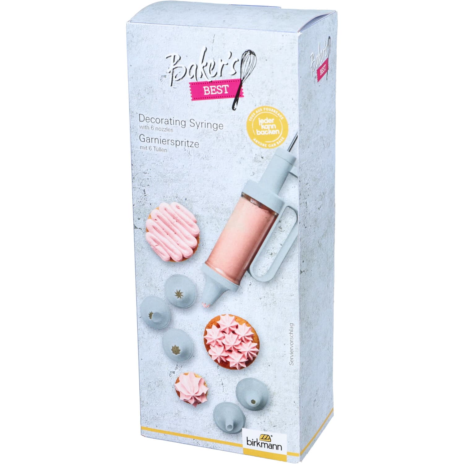 RBV Birkmann Baker's Best Garnierspritze mit 6 Tüllen