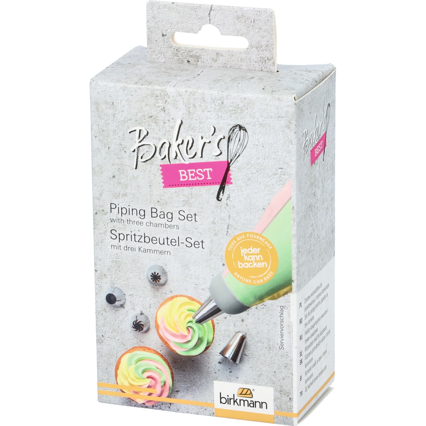 RBV Birkmann Baker's Best Spritzbeutelset mit drei Kammern 7-tlg.