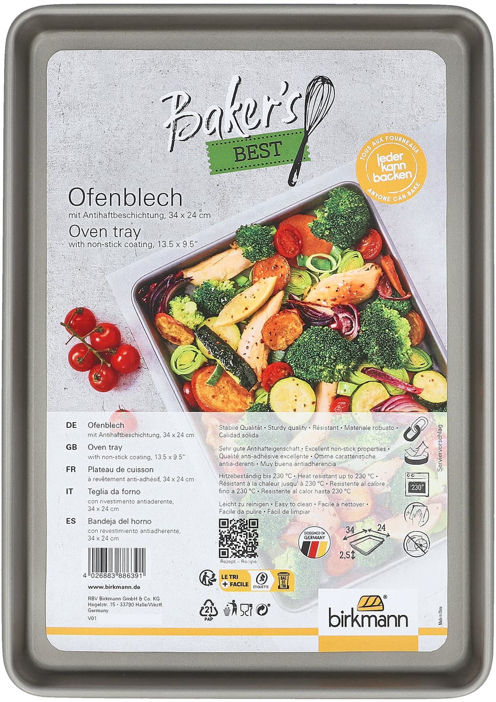RBV Birkmann Baker's Ofenblech 34x24cm