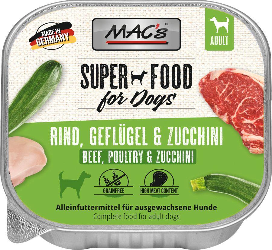 MAC's DOG Hundenassfutter Rind, Geflügel&Zucchini