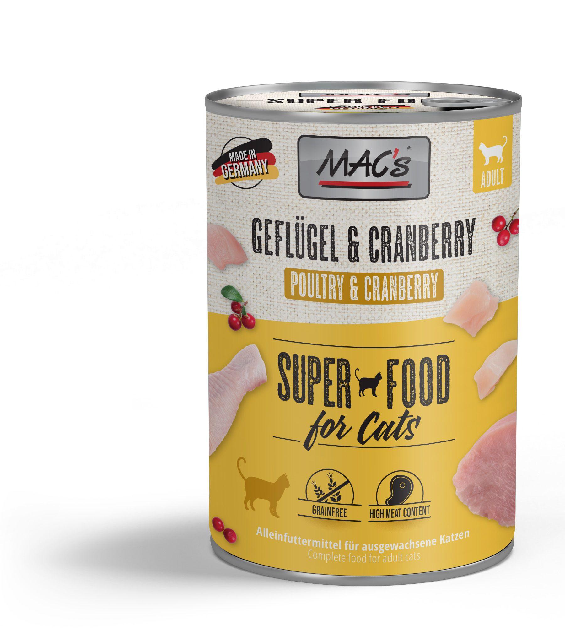MAC's CAT Katzennassfutter Geflügel&Cranberry