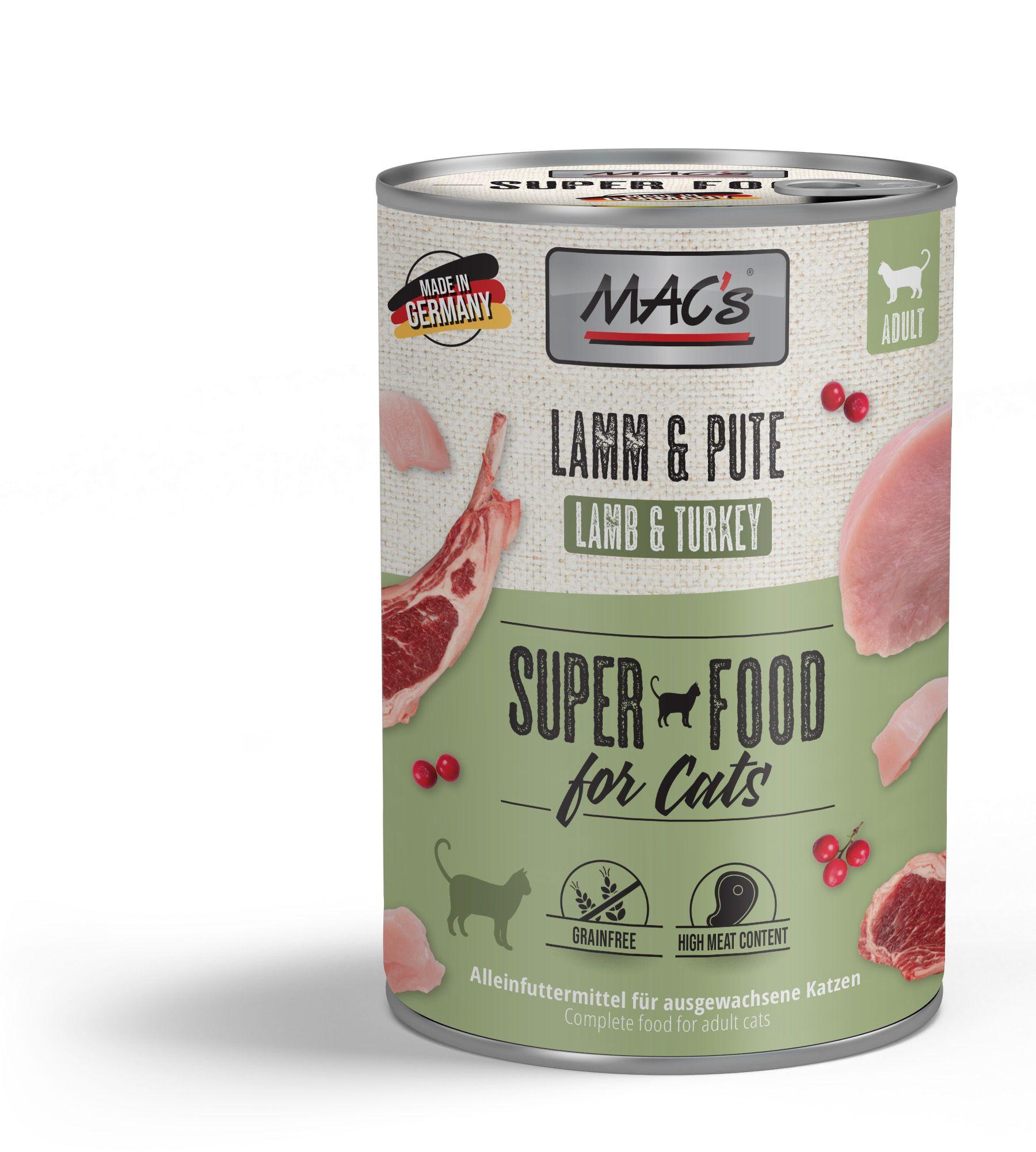MAC's CAT Katzennassfutter Lamm&Pute