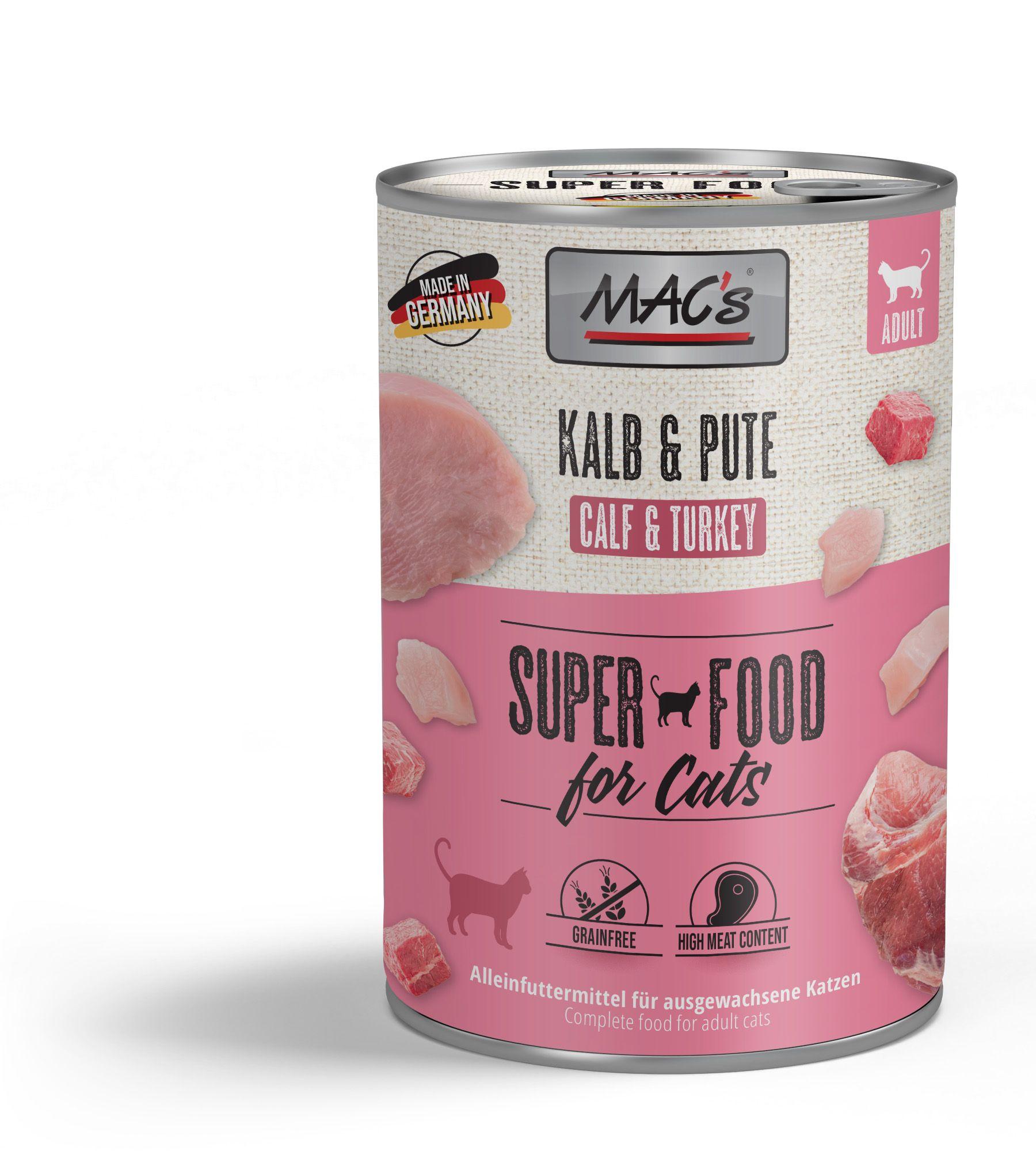 MAC's CAT Katzennassfutter Kalb&Pute