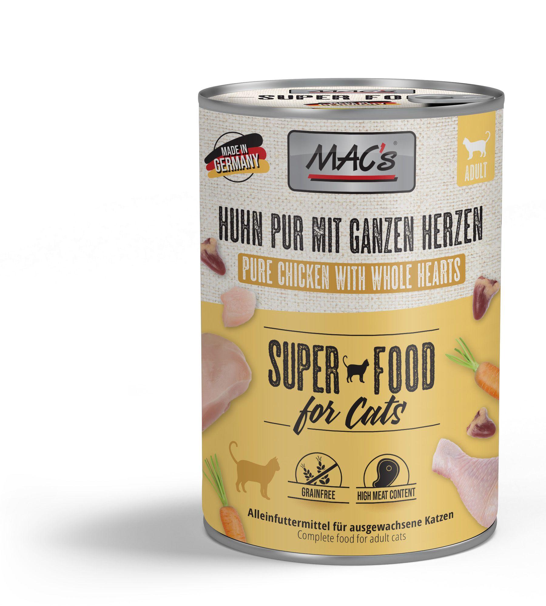 MAC's CAT Katzennassfutter Huhn PUR mit ganzen Herzen