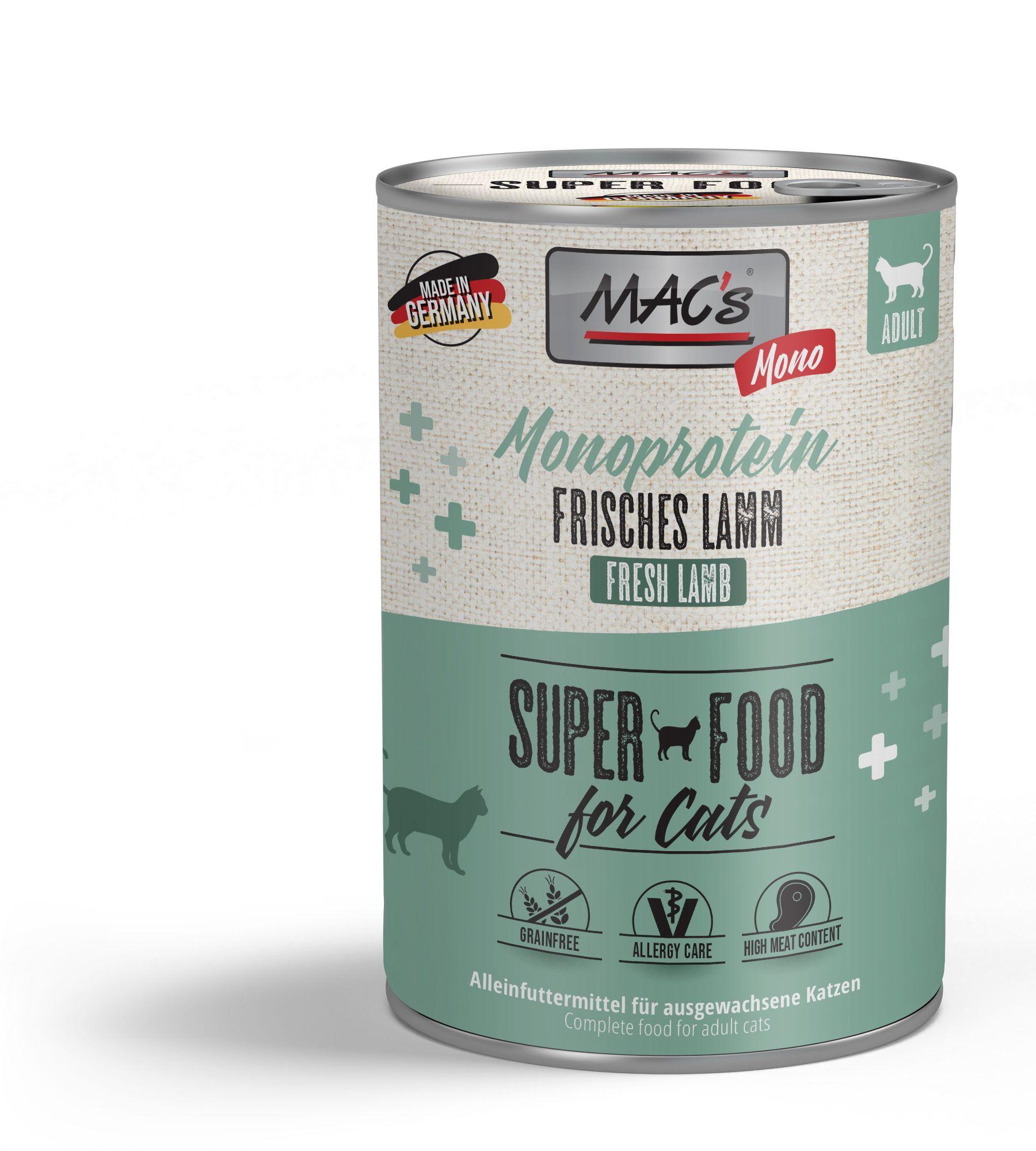 MAC's CAT Katzennassfutter Monoprotein Frisches Lamm